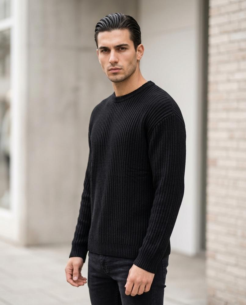 Buckle District - Eofan | Rib-Knit Crewneck Sweater Men