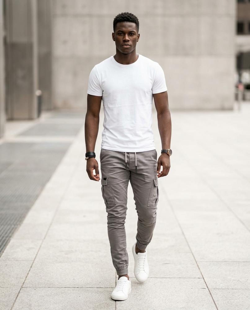 Buckle District - Lafed | Tapered Cargo Trousers Men