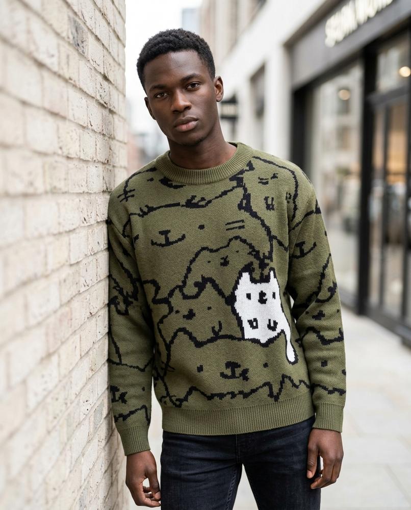 Buckle District - Cotod | Knitted Patterned Sweater Men