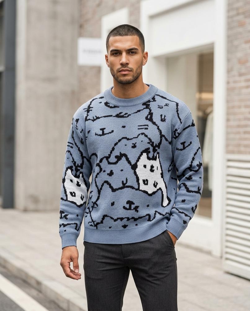 Buckle District - Cotod | Knitted Patterned Sweater Men