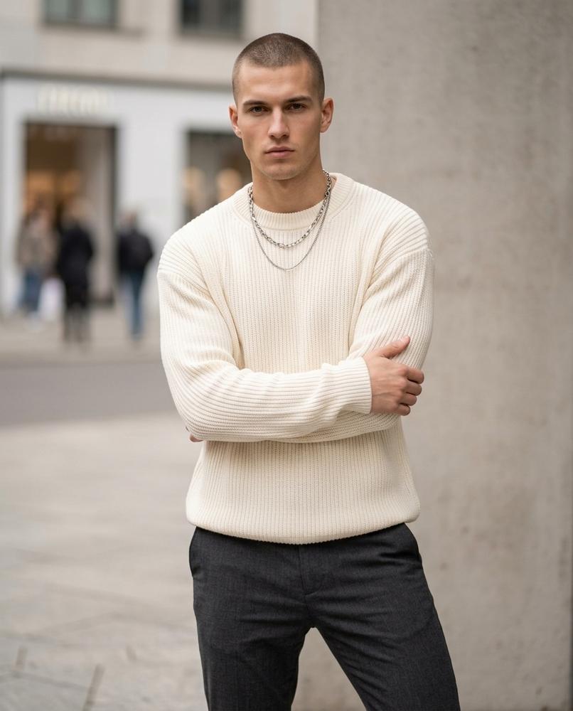 Buckle District - Dimer | Rib-Knit Loose-Fit Sweater Unisex