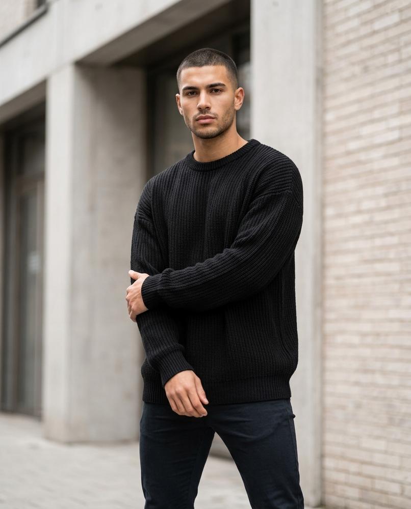 Buckle District - Dimer | Rib-Knit Loose-Fit Sweater Unisex