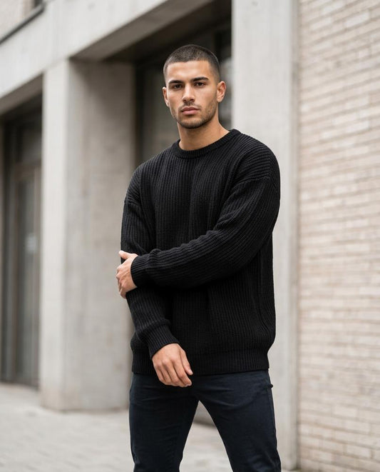 Buckle District - Dimer | Rib-Knit Loose-Fit Sweater Unisex
