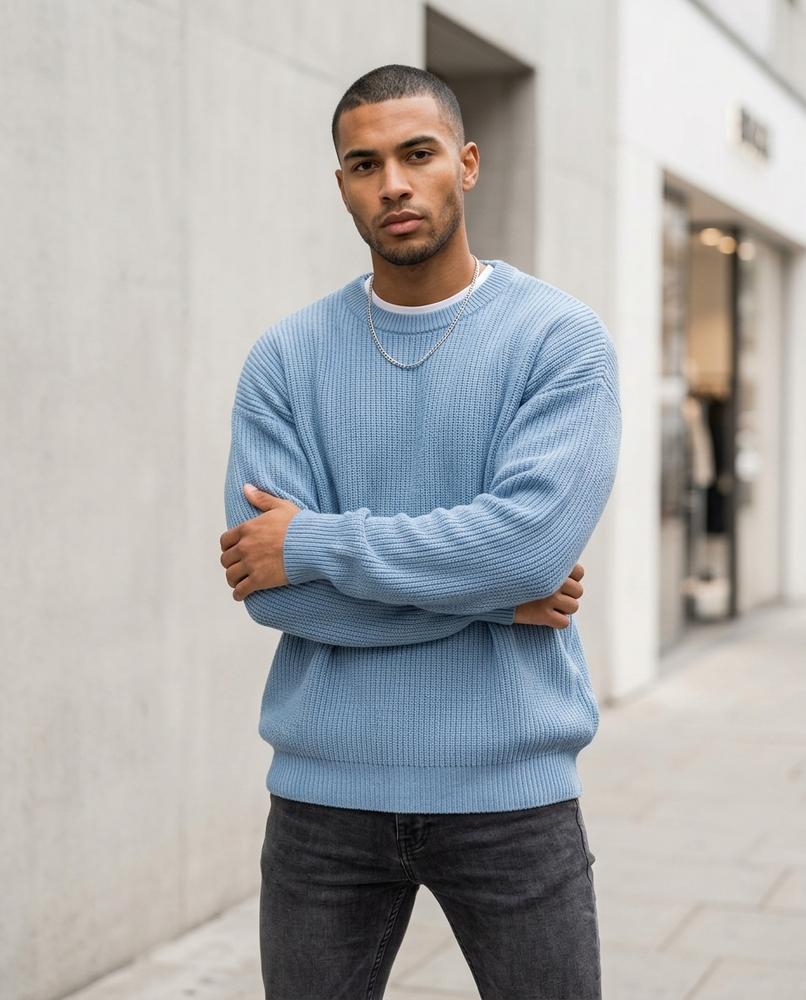 Buckle District - Dimer | Rib-Knit Loose-Fit Sweater Unisex