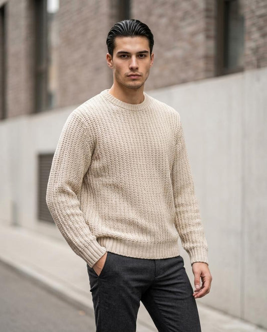 Buckle District - Eofan | Rib-Knit Crewneck Sweater Men