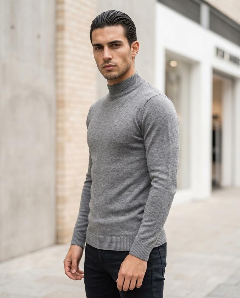 Buckle District - Teruv | Slim-Fit Fine-Knit Turtleneck Sweater Men