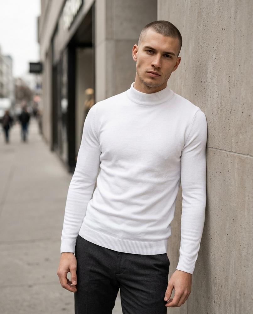 Buckle District - Teruv | Slim-Fit Fine-Knit Turtleneck Sweater Men