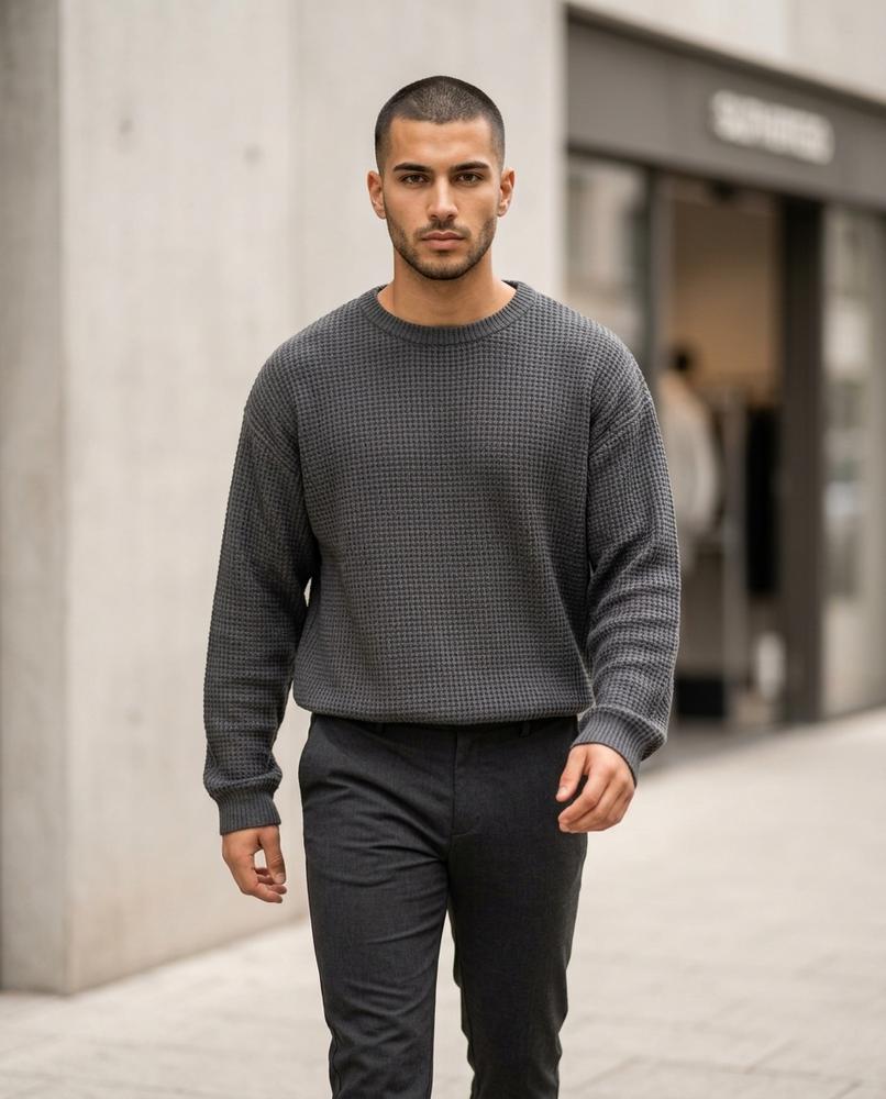 Buckle District - Eofan | Rib-Knit Crewneck Sweater Men