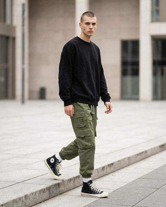 Buckle District - Senud | Loose-Fit Cuffed Trousers Men