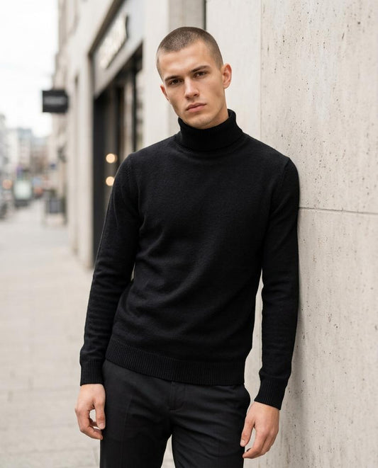 Buckle District - Yuzel | Knitted Long-Sleeved Turtleneck Sweater Men