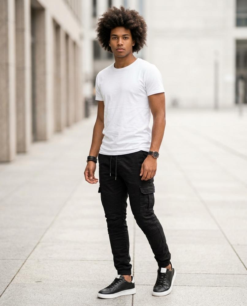 Buckle District - Lafed | Tapered Cargo Trousers Men