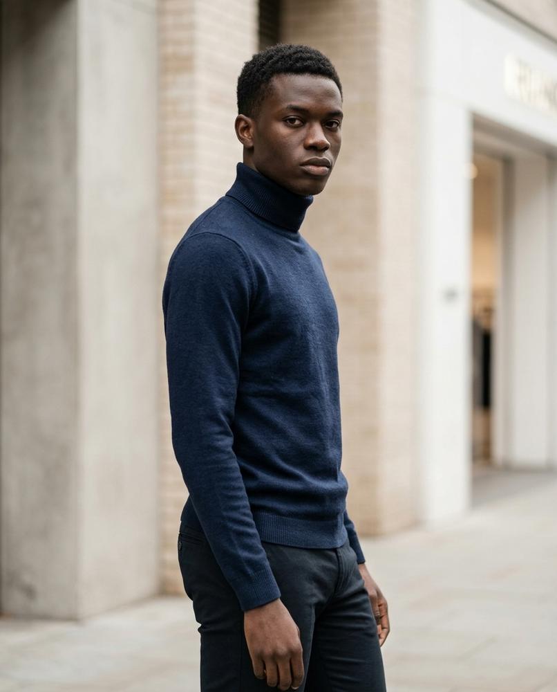 Buckle District - Yuzel | Knitted Long-Sleeved Turtleneck Sweater Men