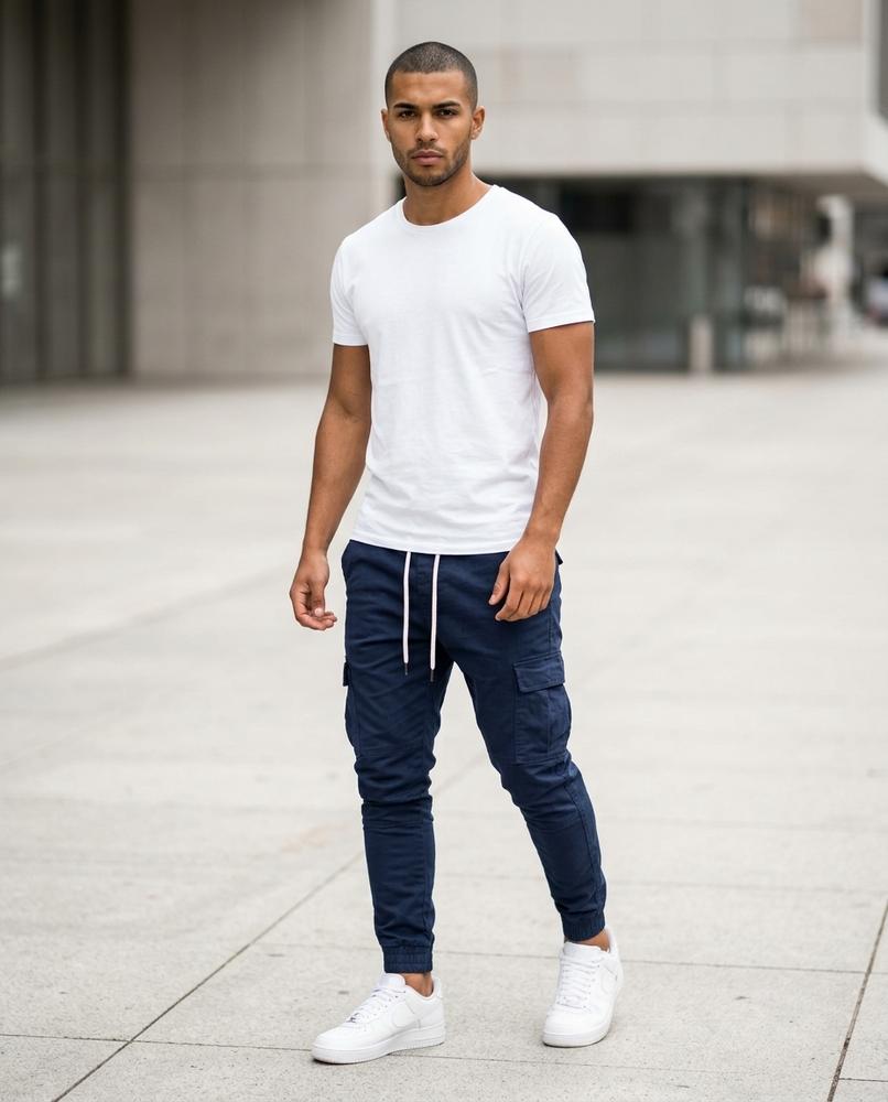 Buckle District - Lafed | Tapered Cargo Trousers Men