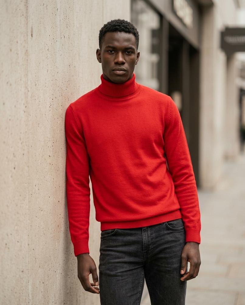 Buckle District - Yuzel | Knitted Long-Sleeved Turtleneck Sweater Men