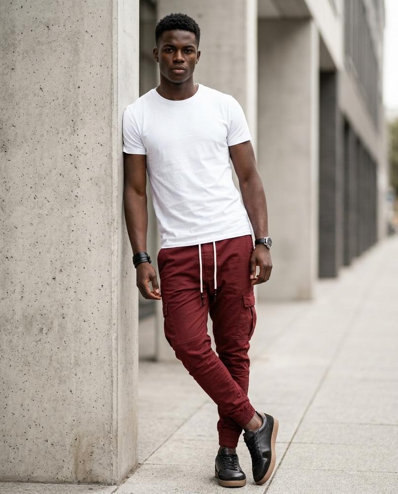 Buckle District - Lafed | Tapered Cargo Trousers Men