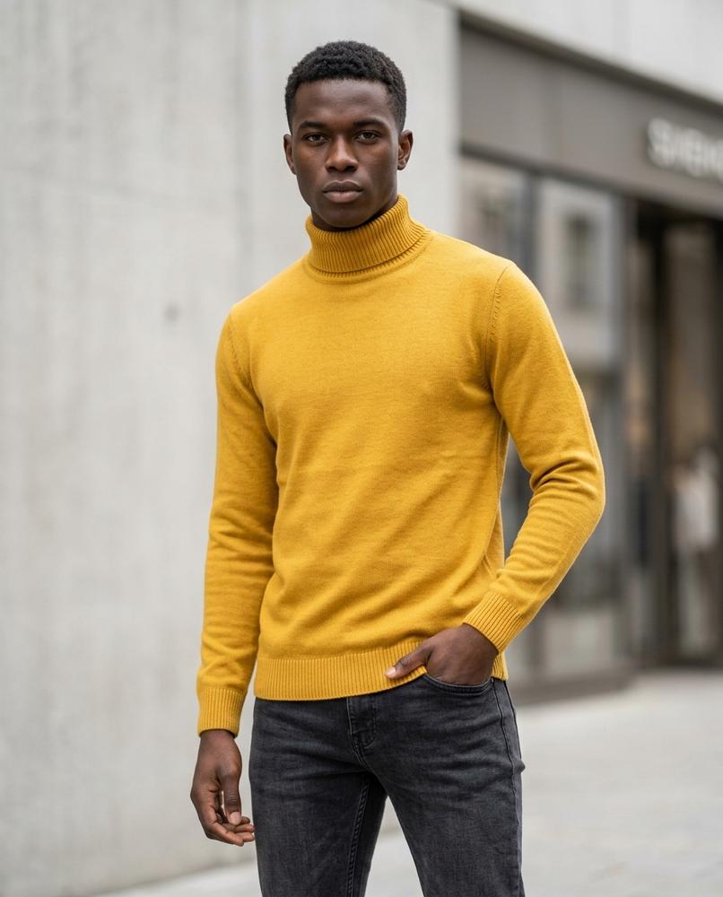 Buckle District - Yuzel | Knitted Long-Sleeved Turtleneck Sweater Men