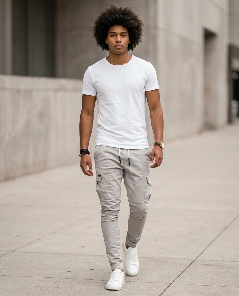 Buckle District - Lafed | Tapered Cargo Trousers Men