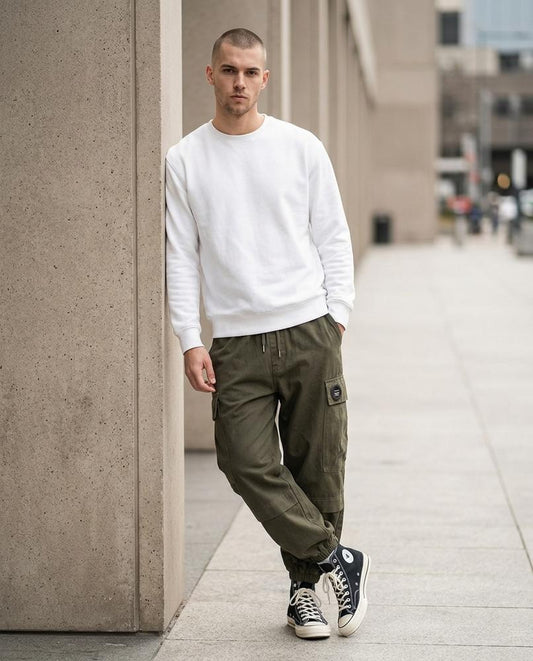Buckle District - Ketak | Loose-Fitting Cuffed Trousers Men